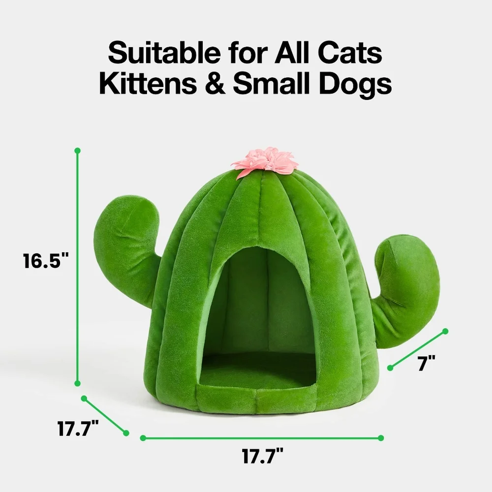 VETRESKA Cat Beds for Indoor Cats - Large Cat Cave Small Pet Dog House Cute Hide